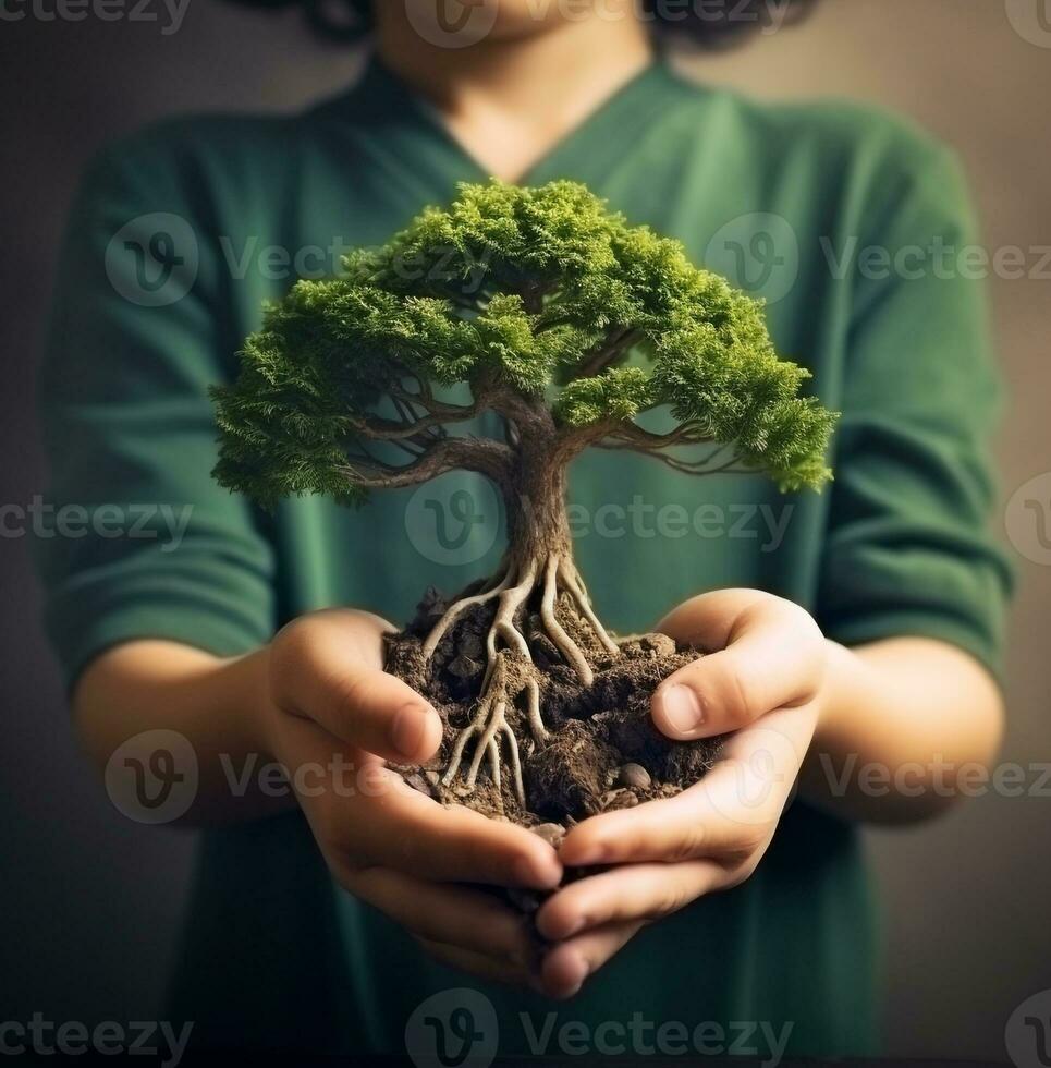 Child hand holding tree plant in environmental green concept stock photo 3390818, nature stock photo
