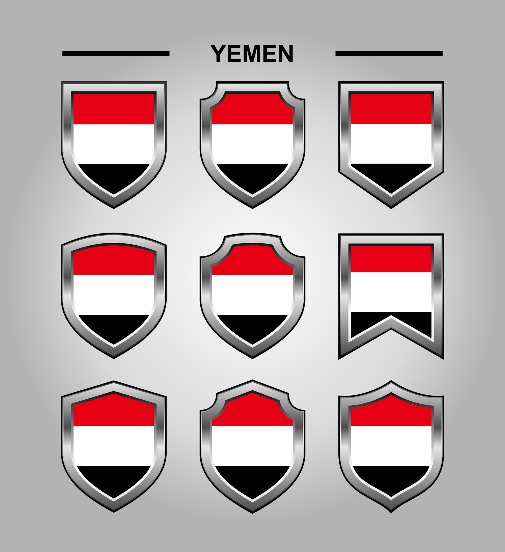 Yemen National Emblems Flag and Luxury Shield 28831580 Vector Art at ...