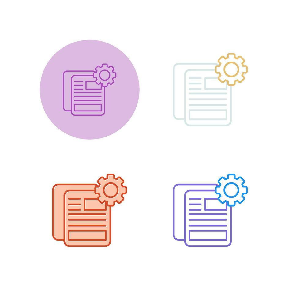 Document Setting Vector Icon