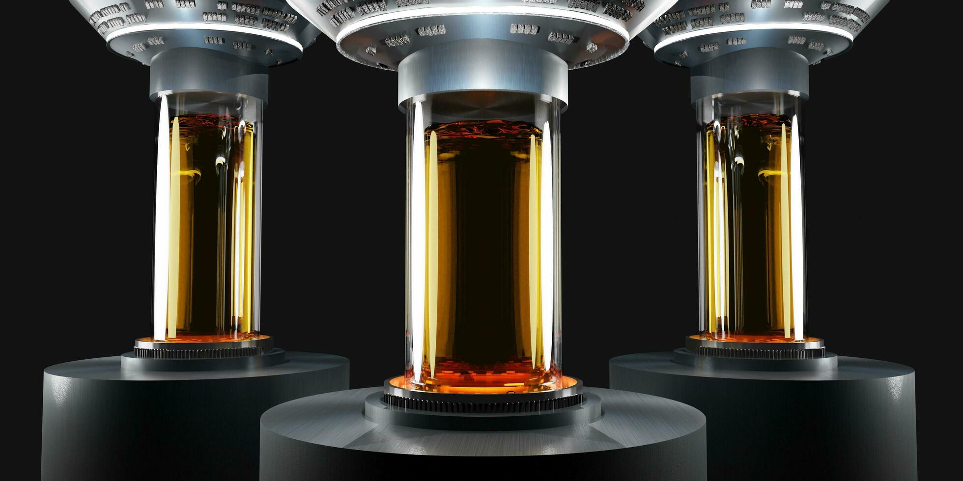 A glass tube capsule containing cryogenic liquid The capsule stores the body for long term sleep Hibernation of the cryogenic capsule Hibernation sci-fi teleport cryopod science photo