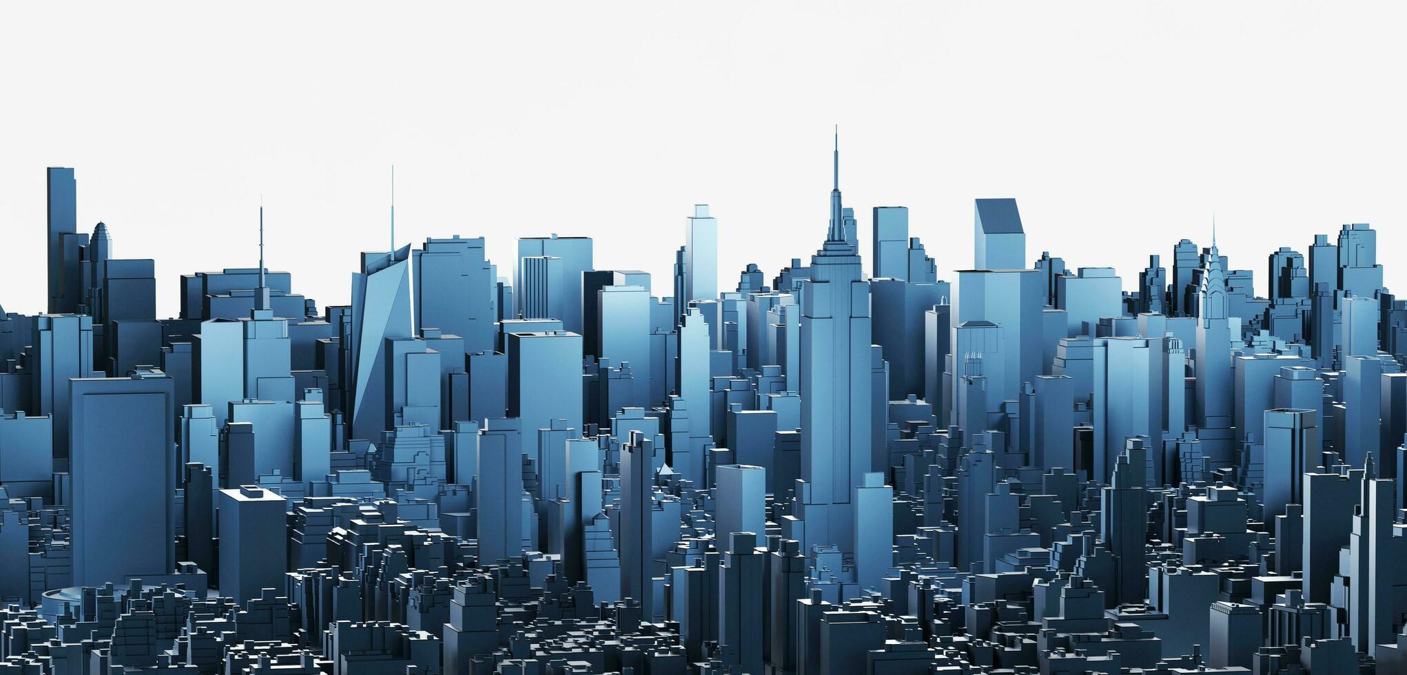 Landscape city tall building big city cityscape architecture scenery 3D illustration photo