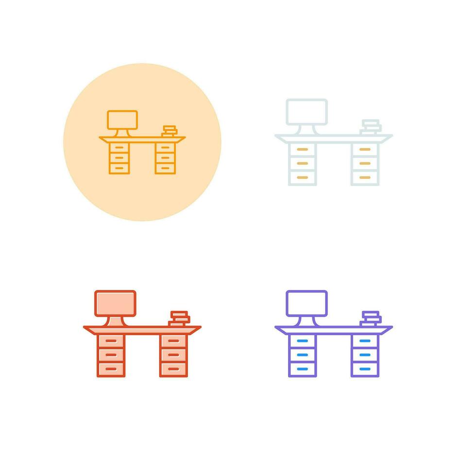 Working Desk Vector Icon