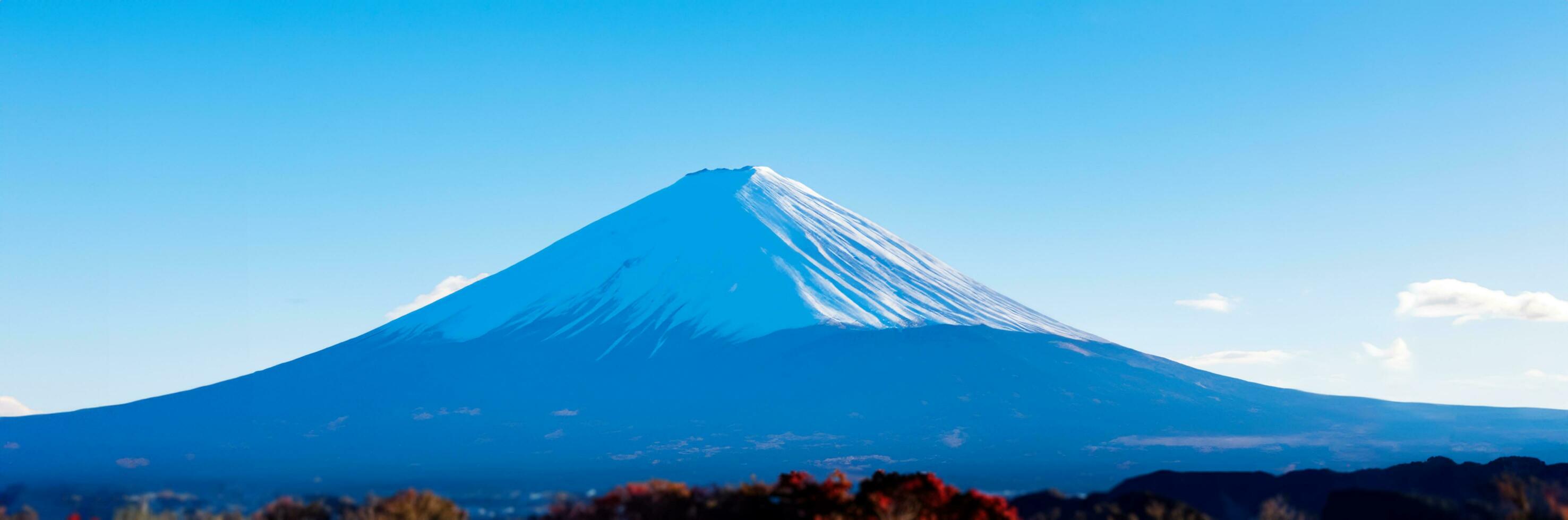 Mount Fuji in Japan Panoramic image 3D illustration photo