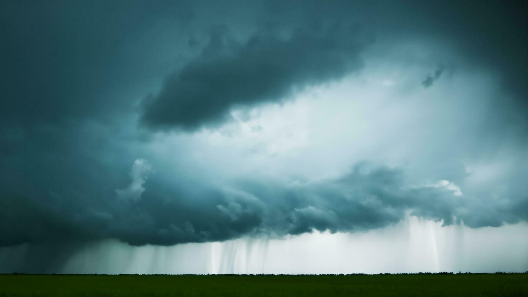 Rain clouds and black sky textured background Panoramic shot of rain clouds in the distance rain from the sky Black cloud and thunder storm Dark sky and motion clouds before rainy 3d illustration photo