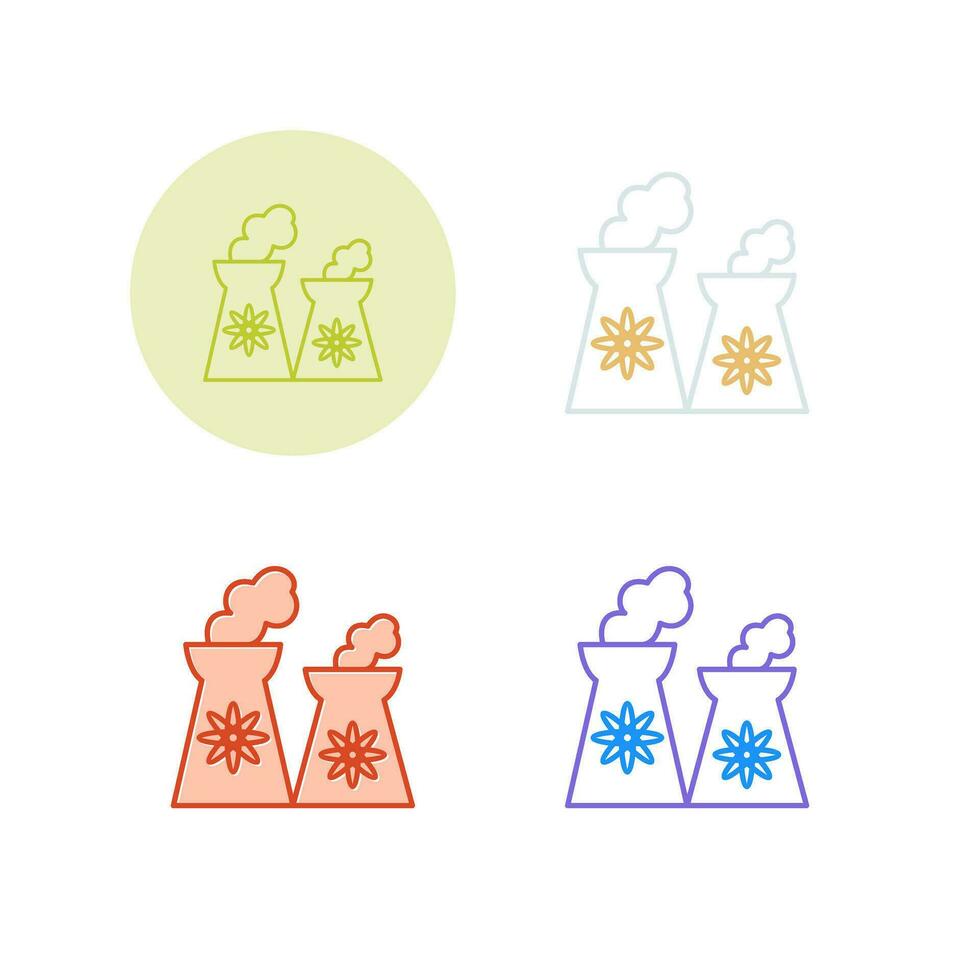 Nuclear Plant Vector Icon
