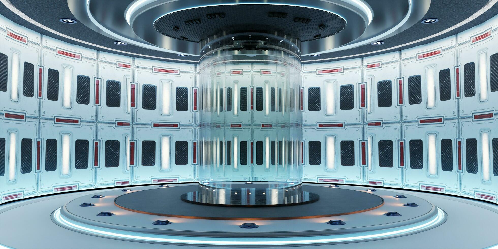 Cryogenic capsule hibernation Cryonics Capsules Glass tube with frozen liquid for hibernation sci fi teleport Science Technology Cryopod Cryopod 3D Illustration Laboratory Equipment Laboratory Scene photo