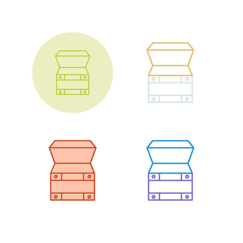 Open Treasure Box Vector Icon