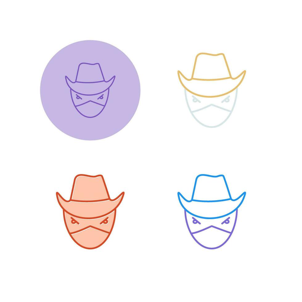 icono de vector de bandido