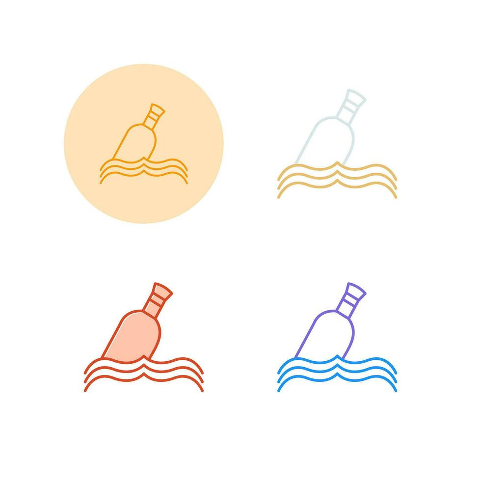 Bottle in Water Vector Icon