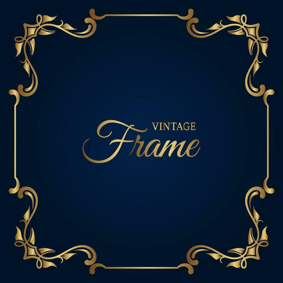 classic gold frame, vector design