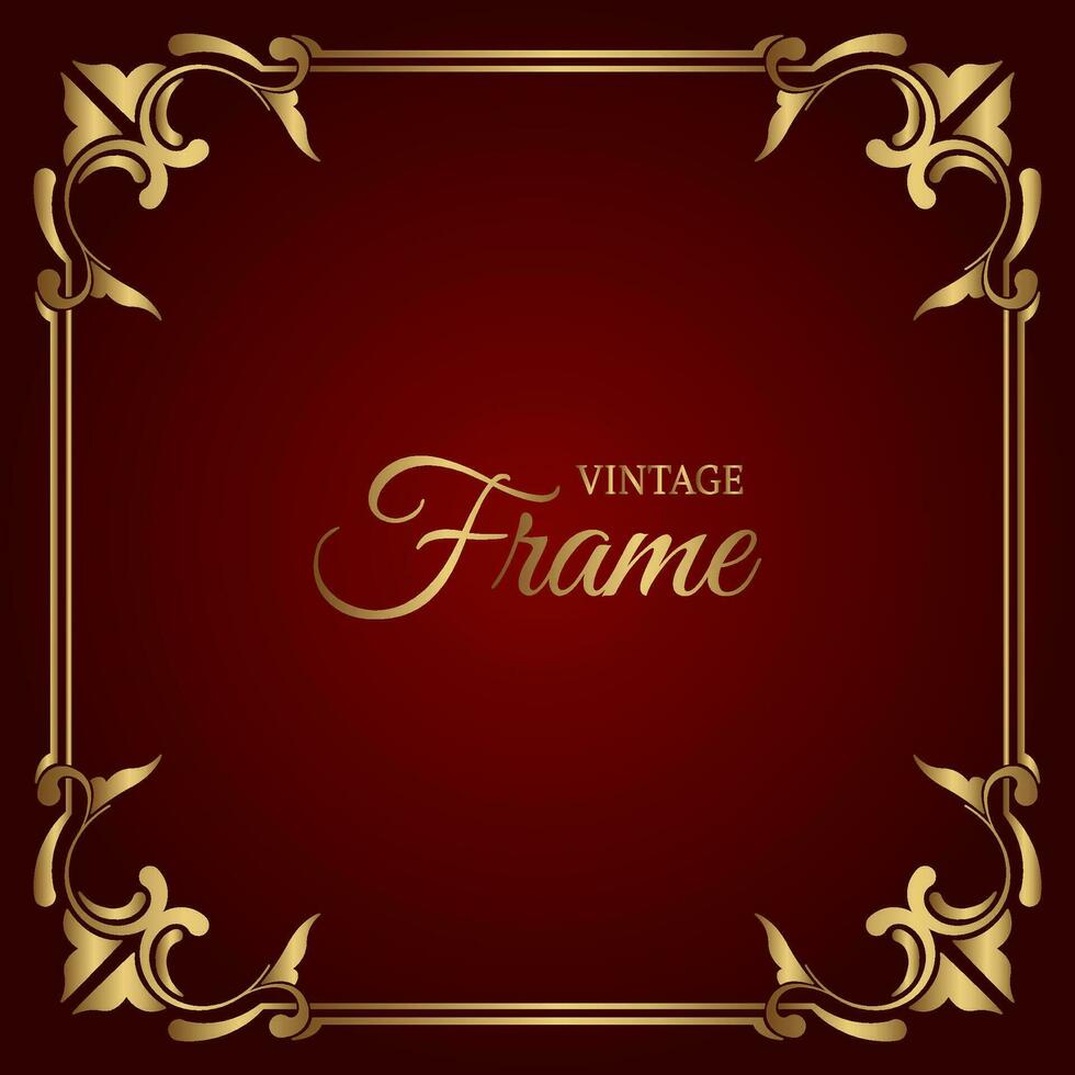 classic gold frame, vector design