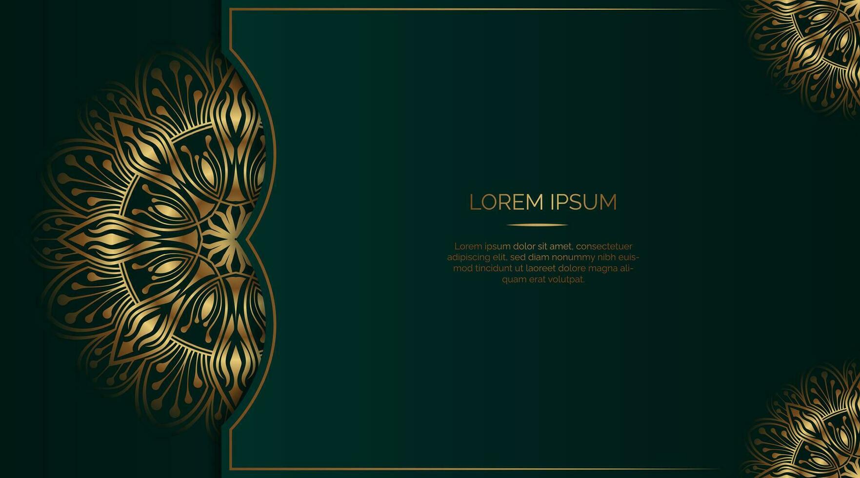 luxury background with golden mandala ornament vector