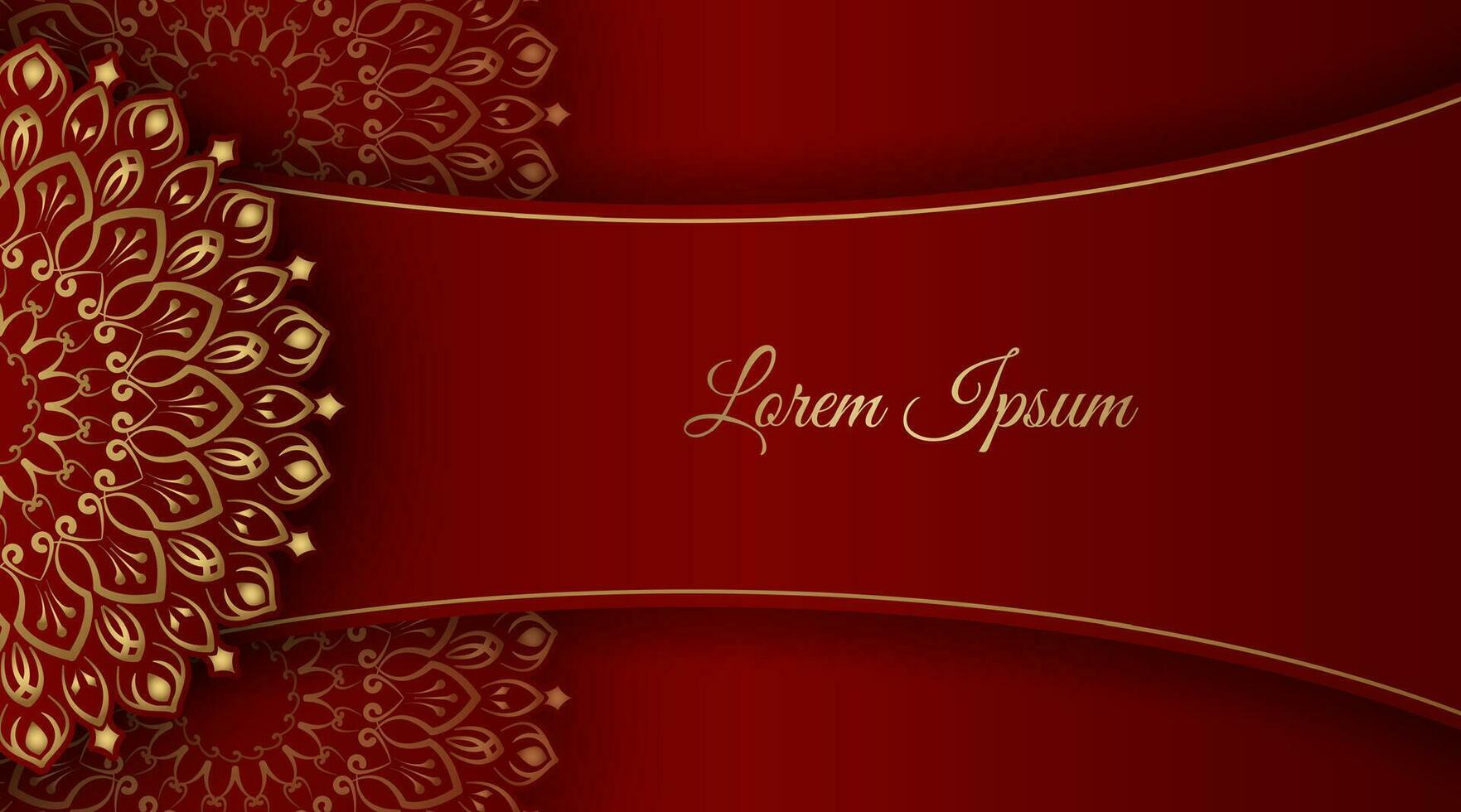 Luxury background with golden mandala ornament vector