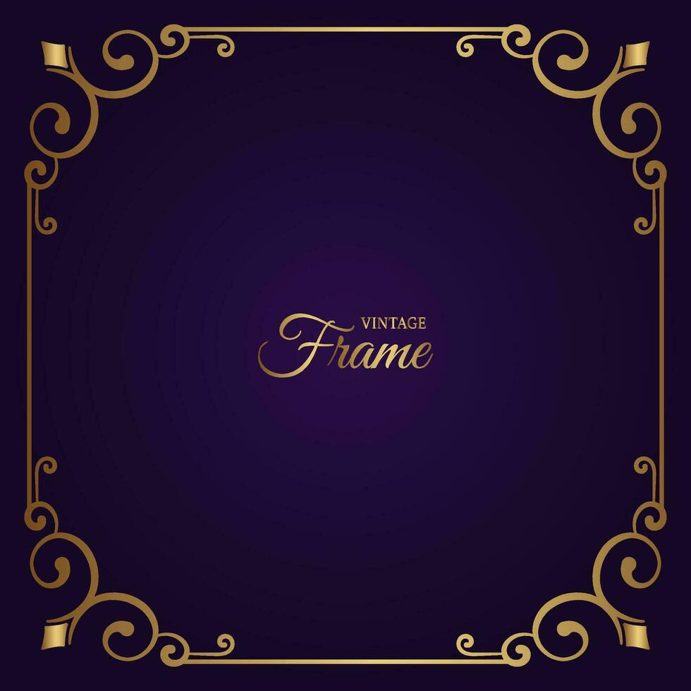 classic gold frame, vector design