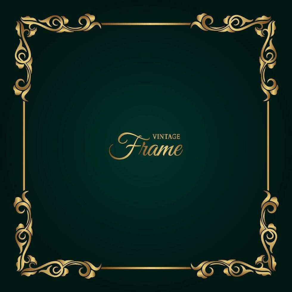 classic gold frame, vector design