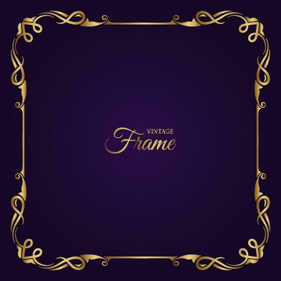 classic gold frame, vector design