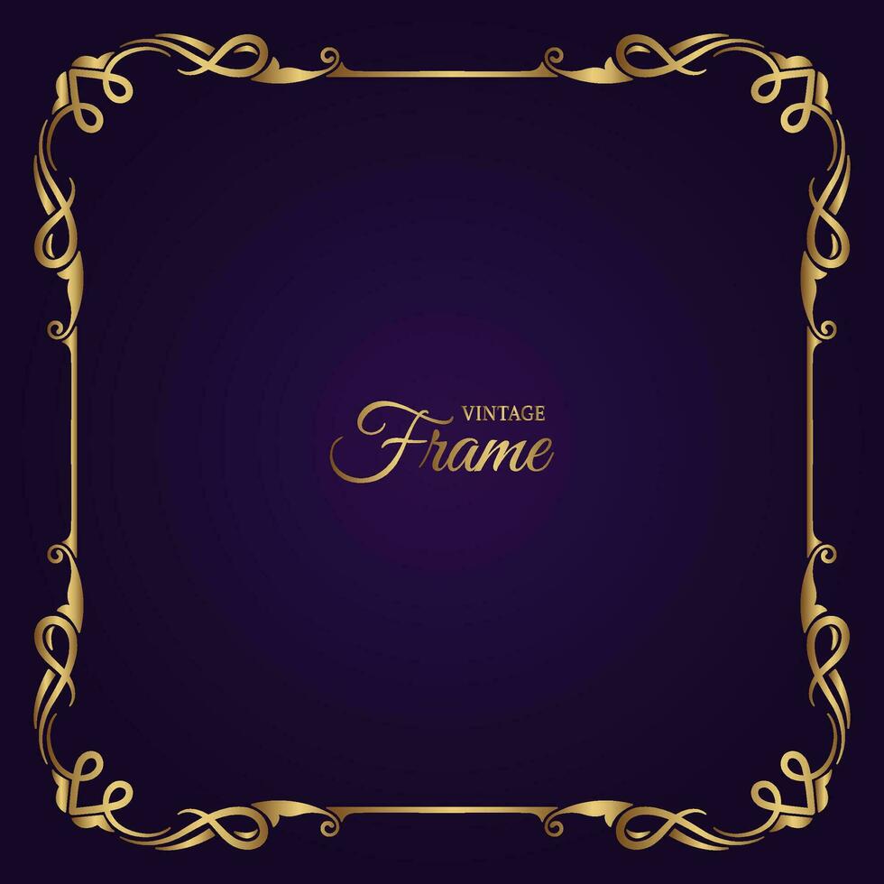 classic gold frame, vector design