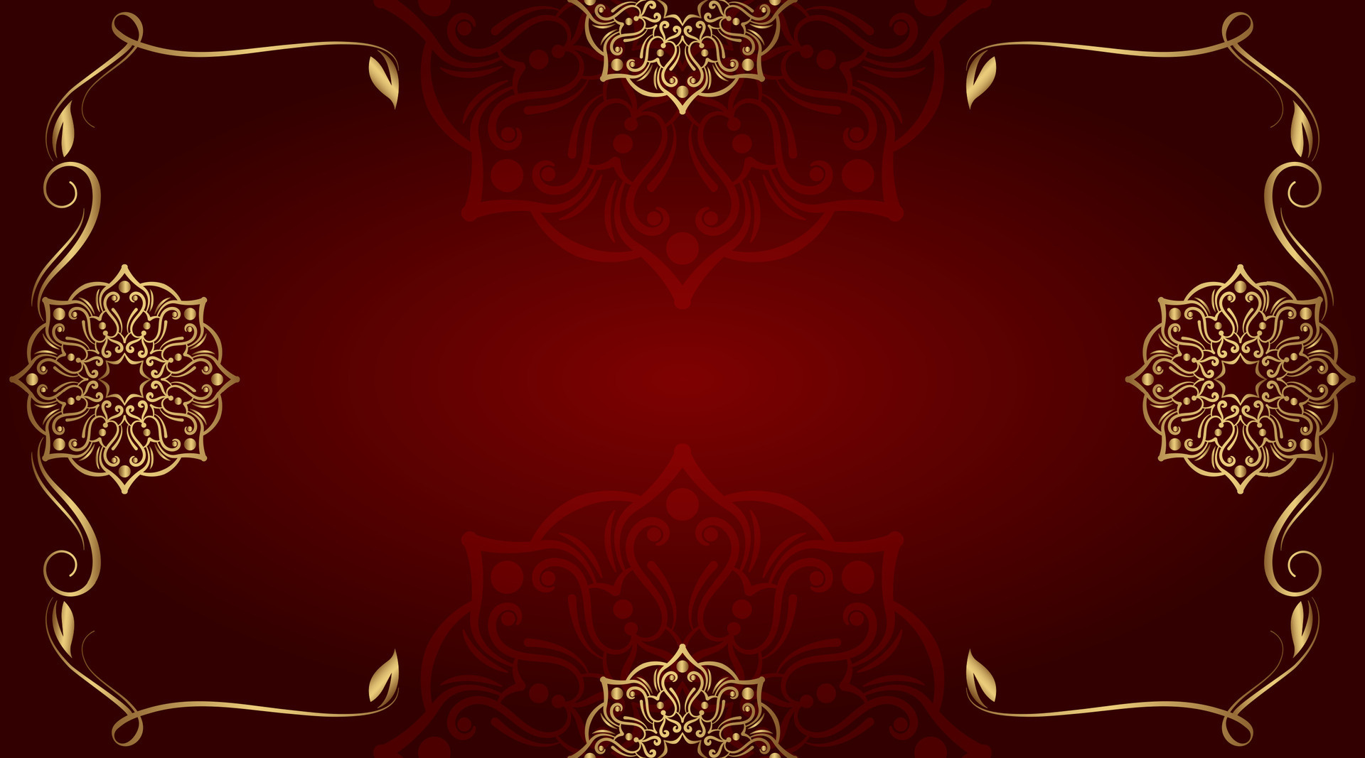 Red background with golden mandala ornament 28833208 Vector Art at Vecteezy