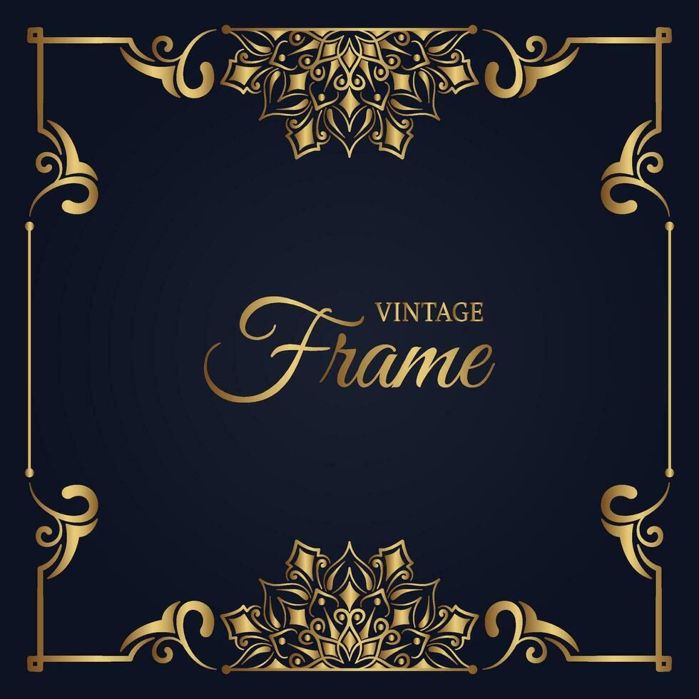 classic gold frame, vector design