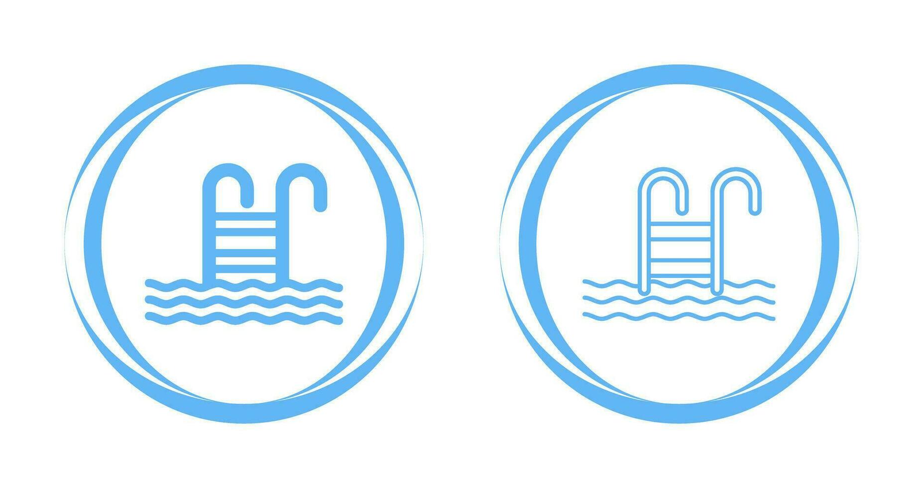 Water Stairs Vector Icon