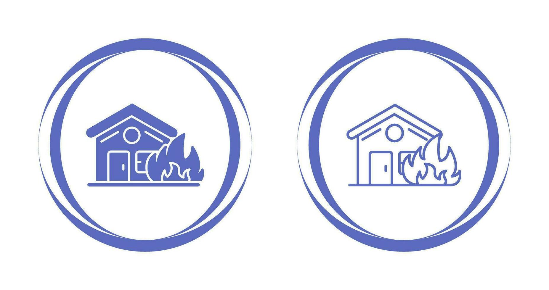 House On Fire Vector Icon