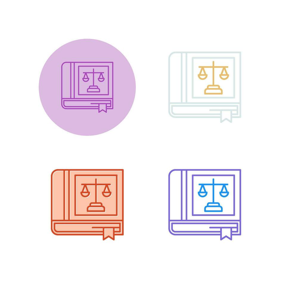 Law Book Vector Icon