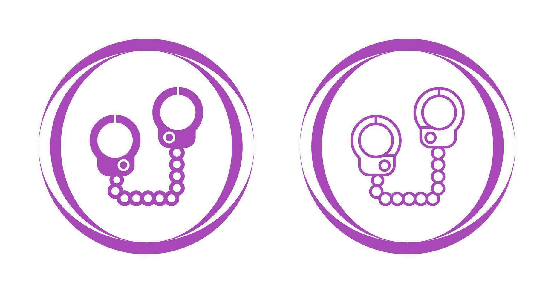 Police Handcuffs Vector Icon