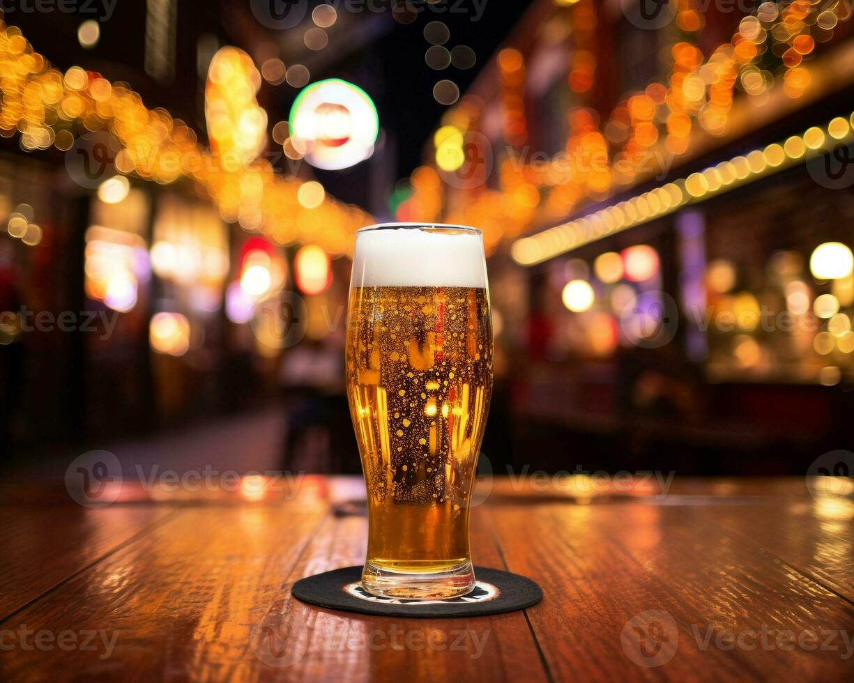 In europe there is christmas beer, christmas image, photorealistic illustration photo