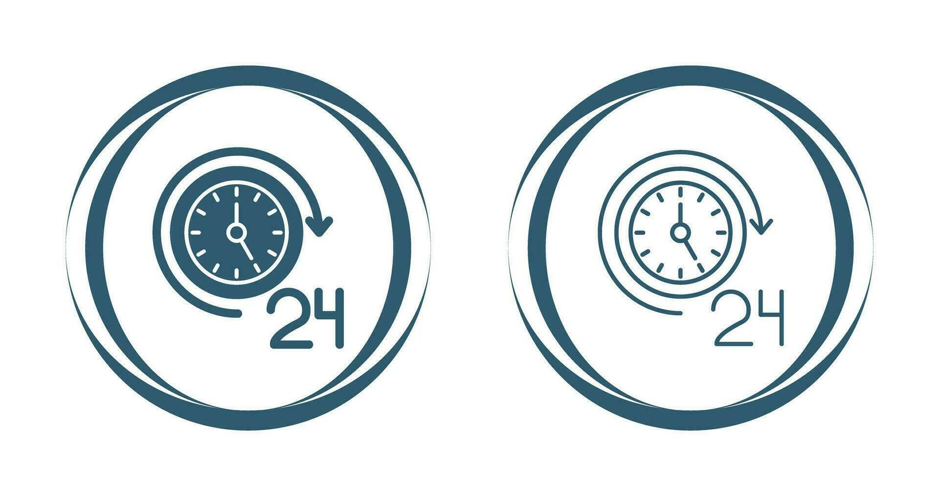 24 Hours Vector Icon