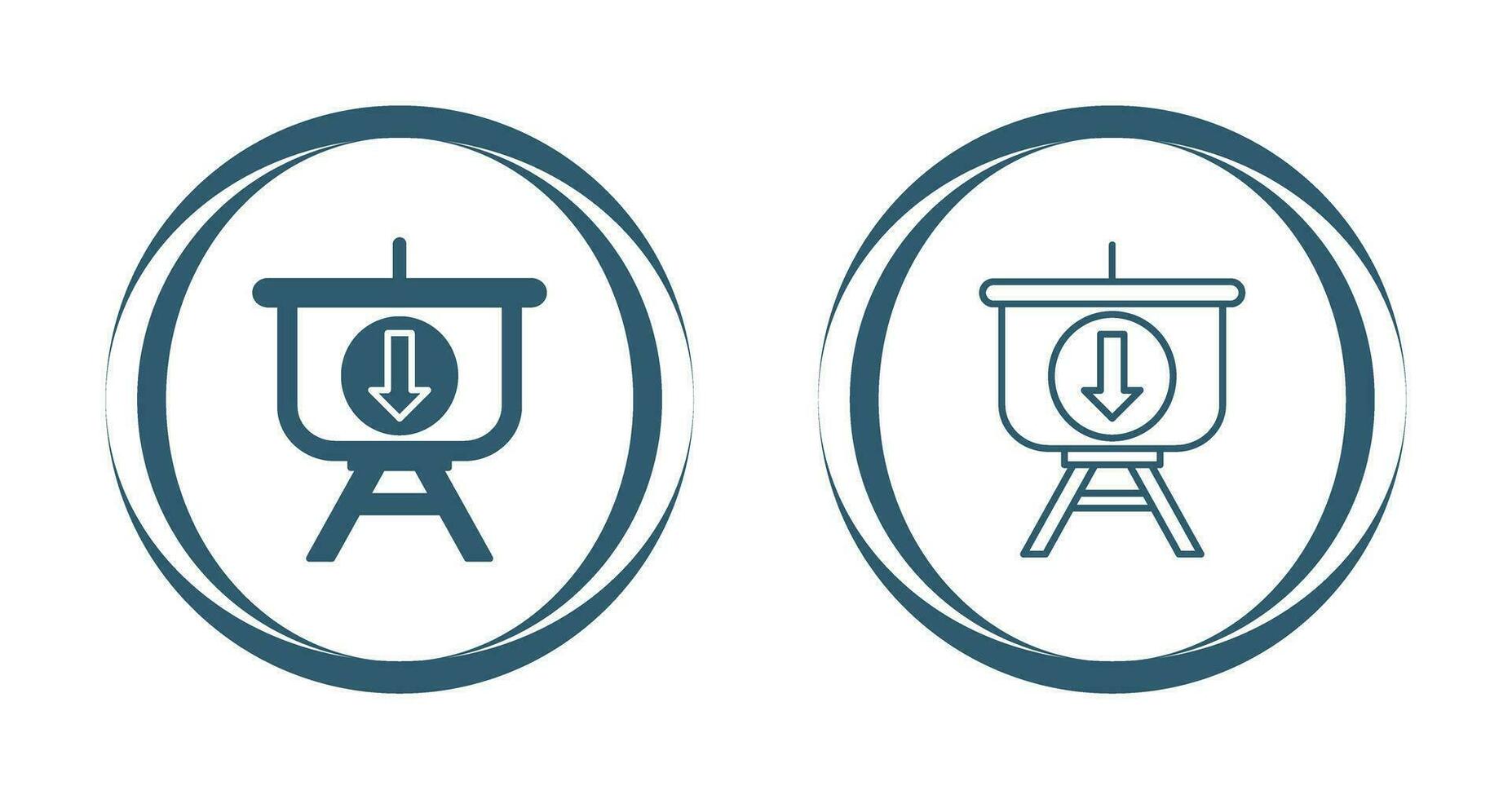 Downloading Presentation Vector Icon