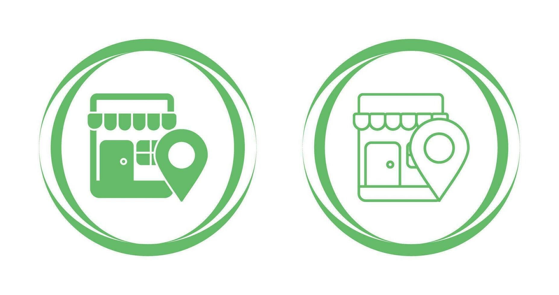 Shop Location Vector Icon