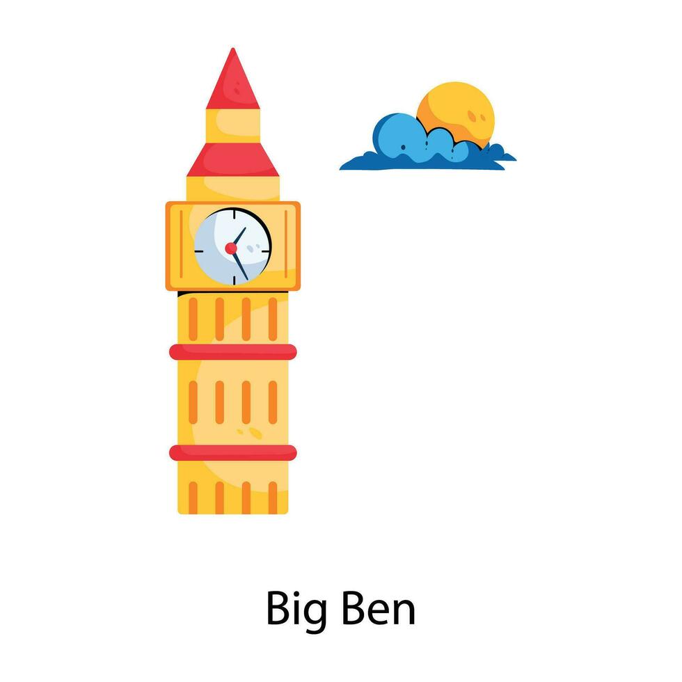 Trendy Big Ben vector