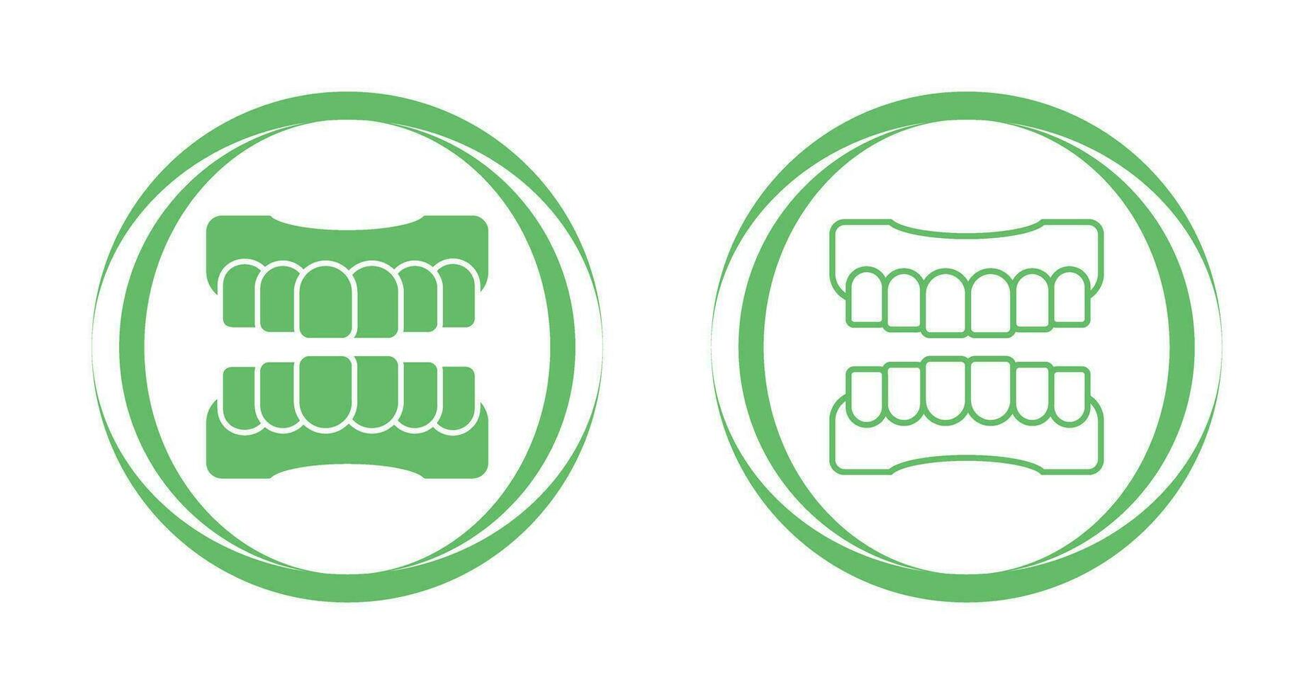 icono de vector de dentadura postiza