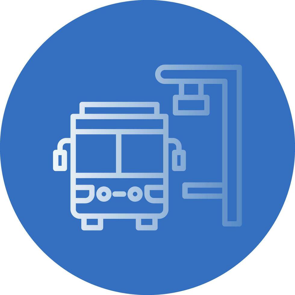 Bus Stop Vector Icon Design