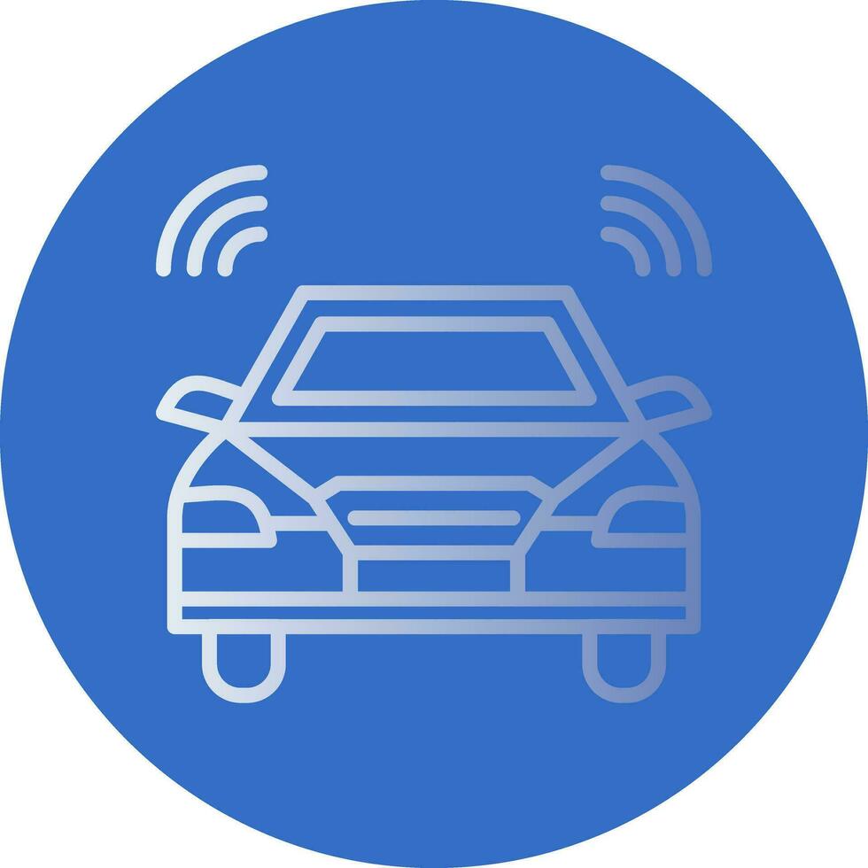 Autonomous car Vector Icon Design