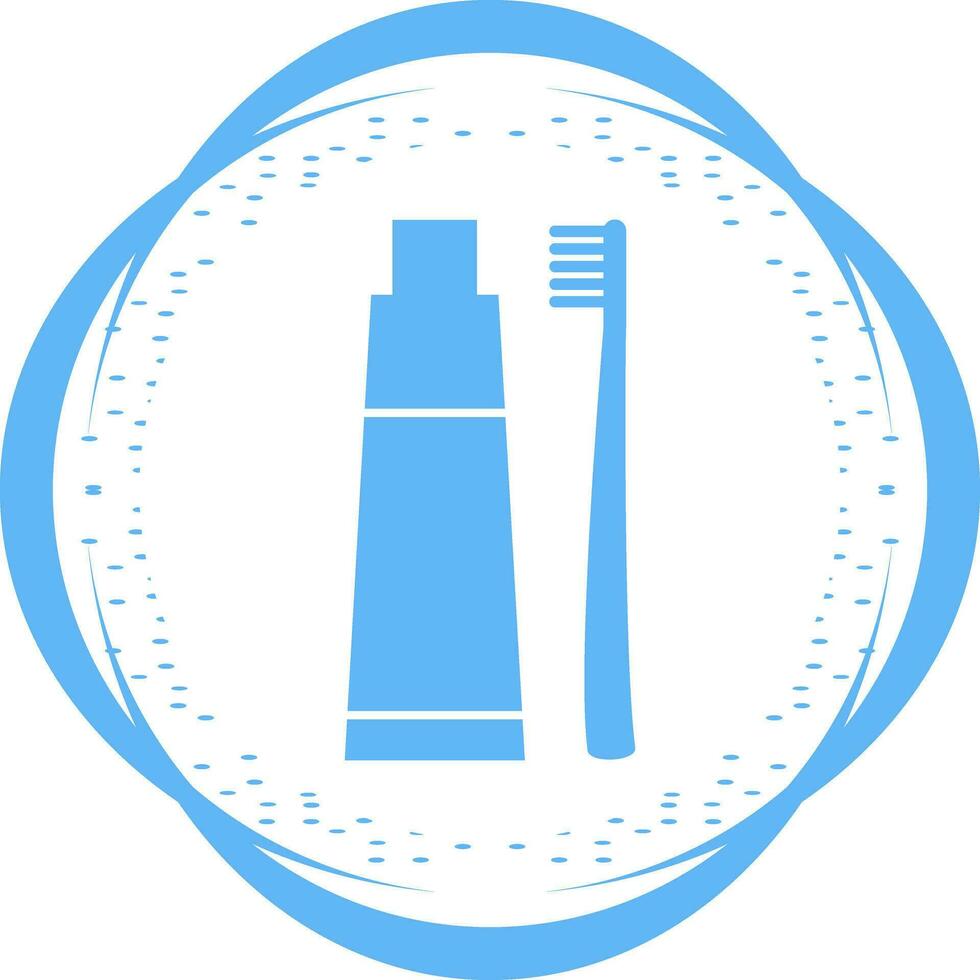 Toothbrush and Toothpaste Vector Icon