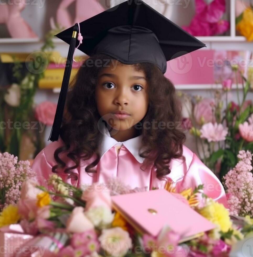 joven niña en nuevo colegio uniforme en púrpura antecedentes joven alumno. valores videos y realeza gratis imágenes, mundo estudiantes día imágenes foto