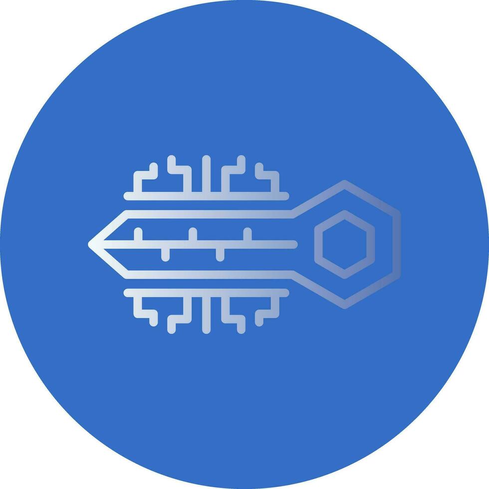 Digital key Vector Icon Design
