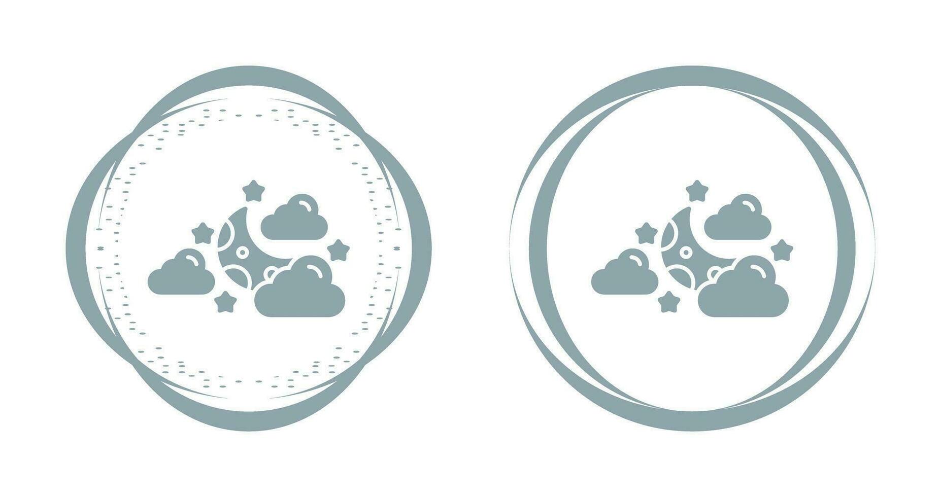 Starry Night Vector Icon
