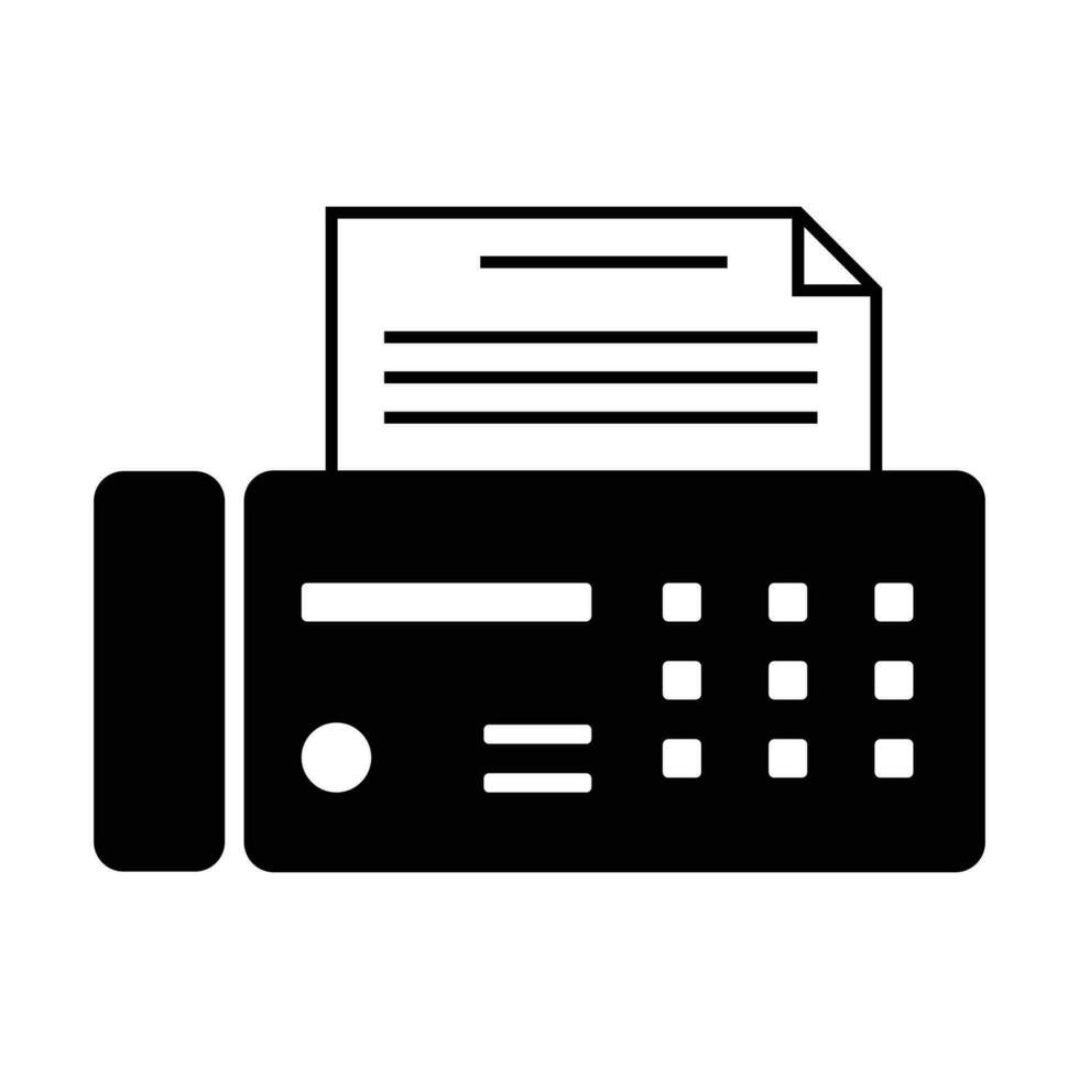 fax icono diseño. oficina equipo firmar y símbolo. vector