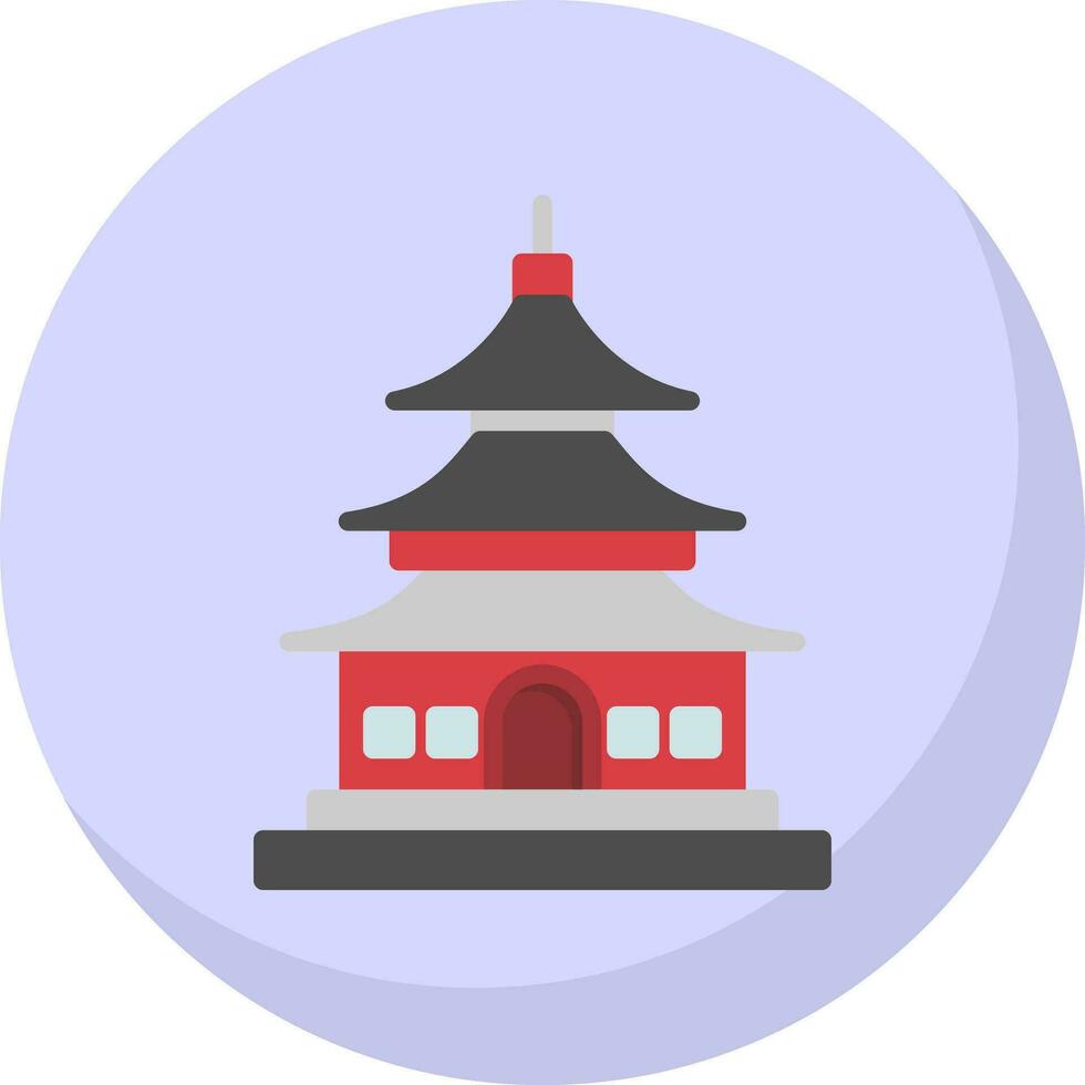 Asian temple Vector Icon Design