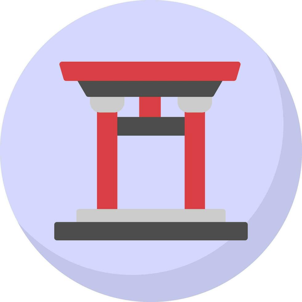 diseño de icono de vector de puerta torii