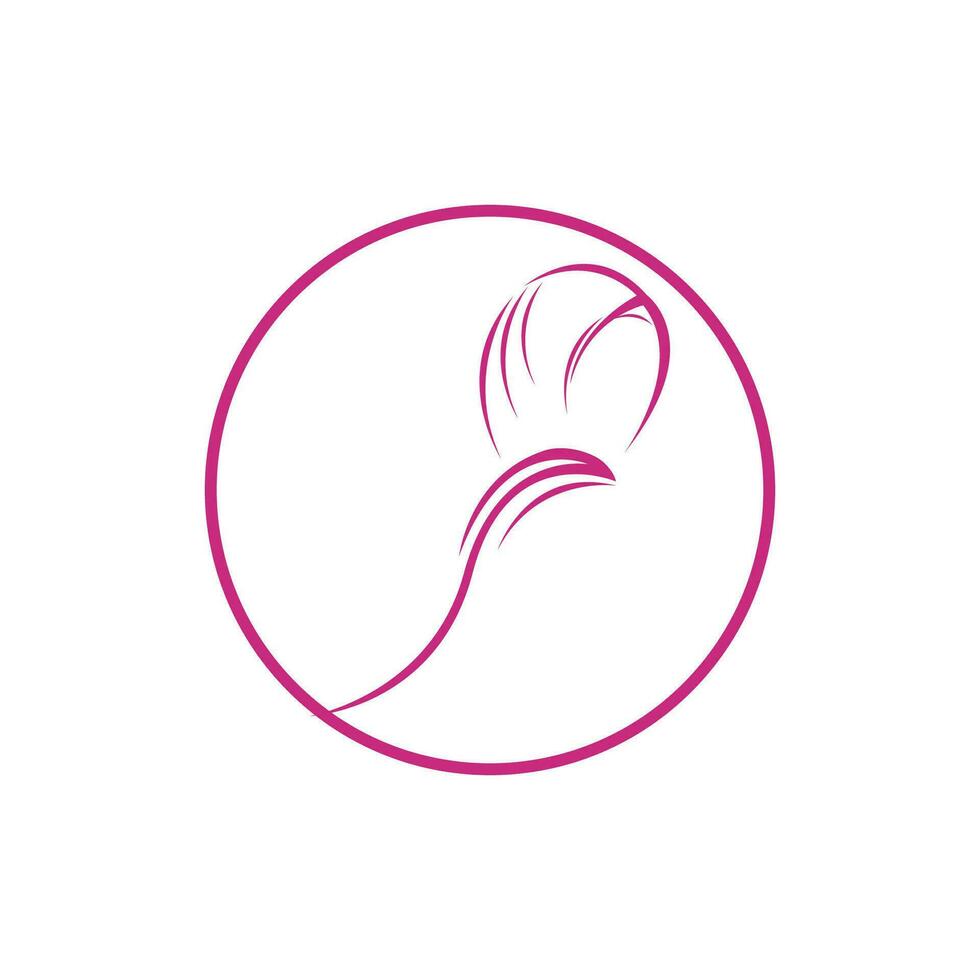 plantilla de logotipo de vector de belleza hijab de mujer