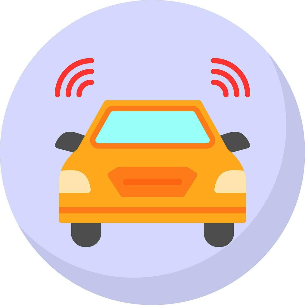 Autonomous car Vector Icon Design