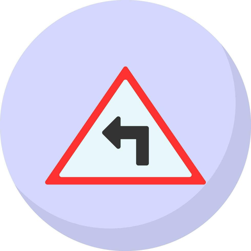 Left Turn Vector Icon Design