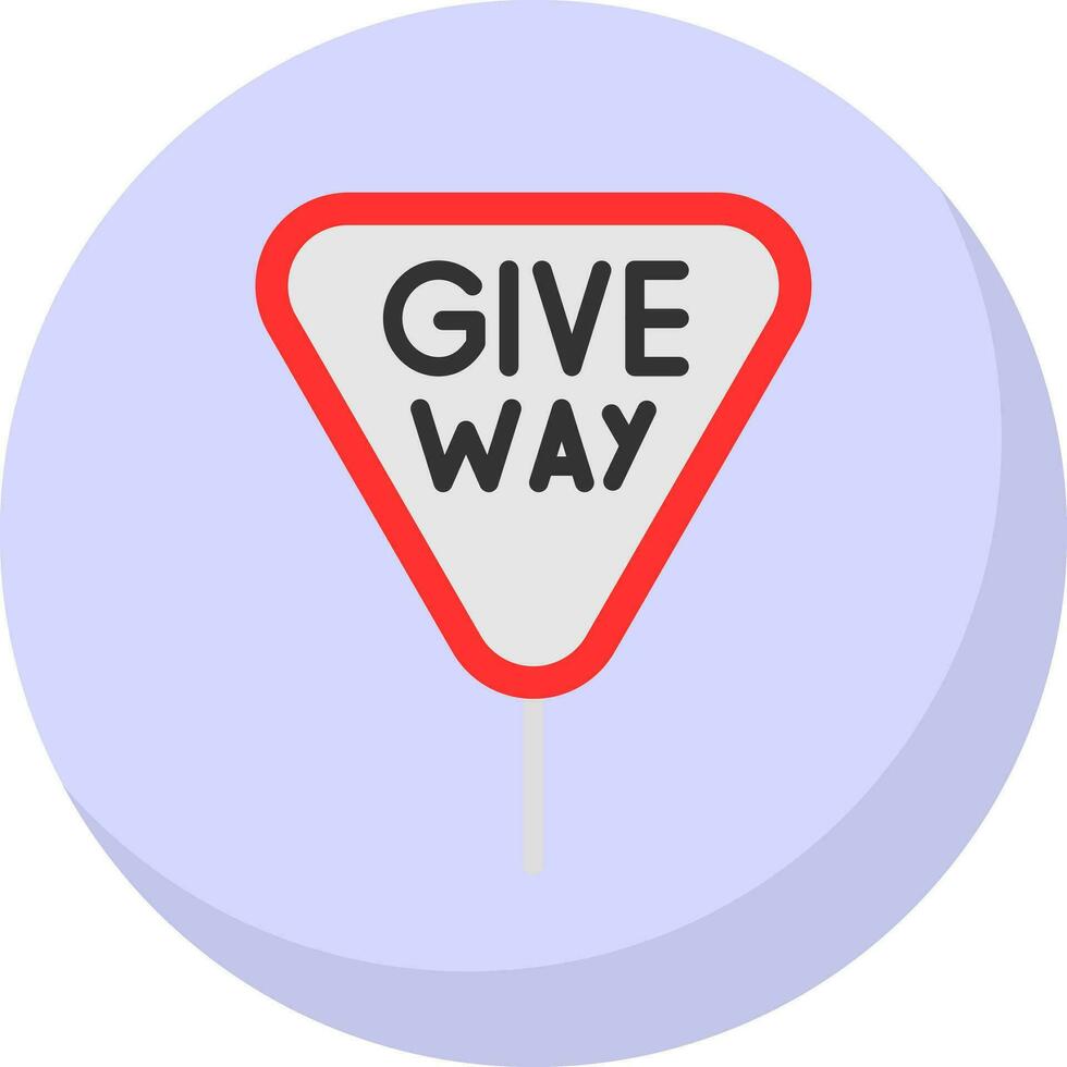 Give Way Vector Icon Design