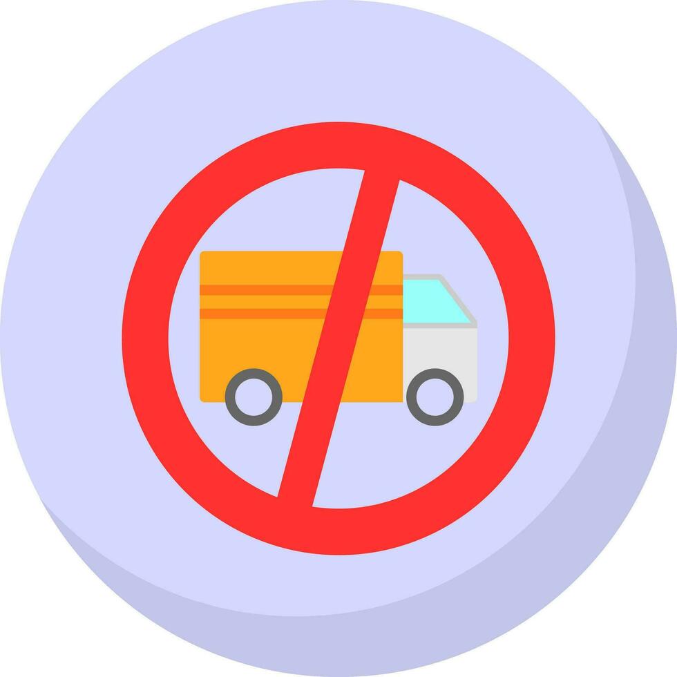 No Trucks Vector Icon Design