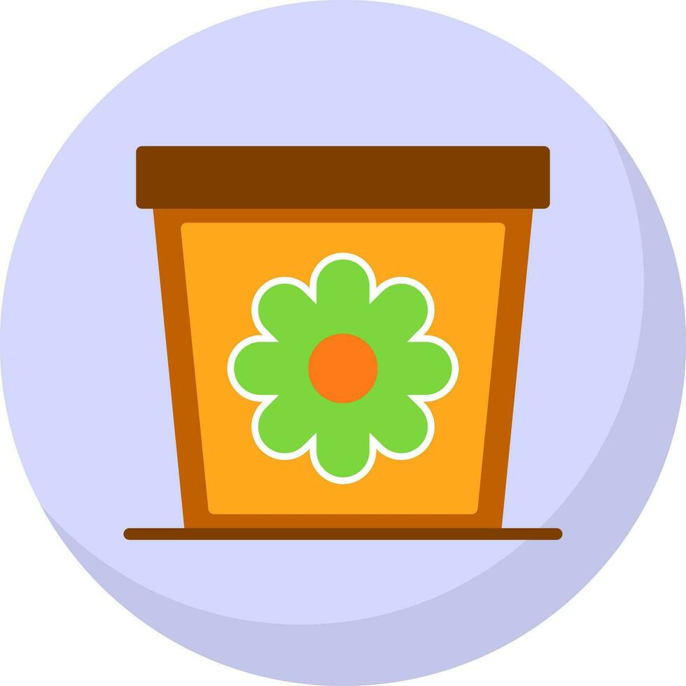 Plant Pot Vector Icon Design