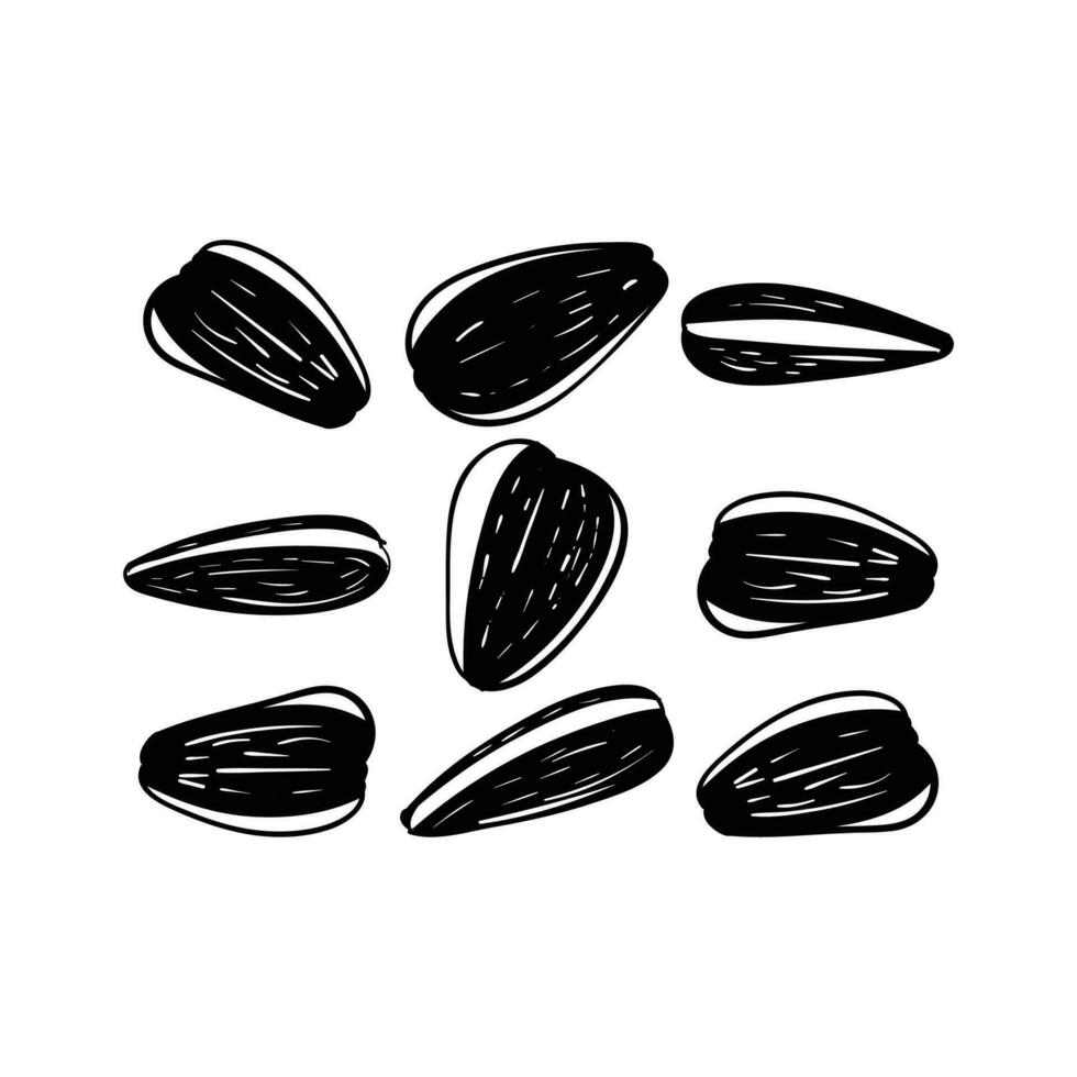 Clásico retro girasol semilla para granja producto ilustración vector