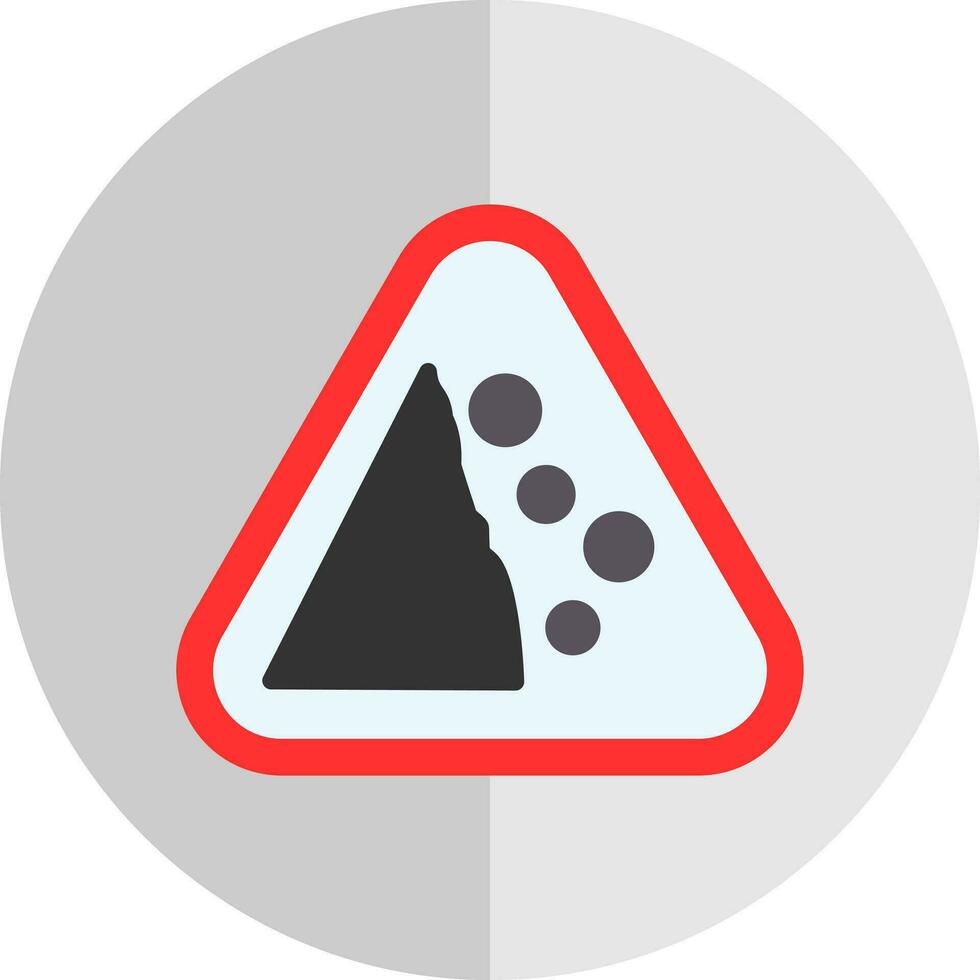 Falling Rocks Vector Icon Design